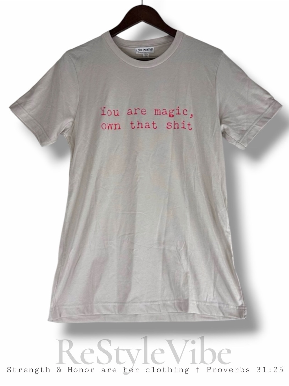 LOVE MONDAY Men’s Size M Graphic Tee NWT You Are Magic Own That NEW Saying Shirt